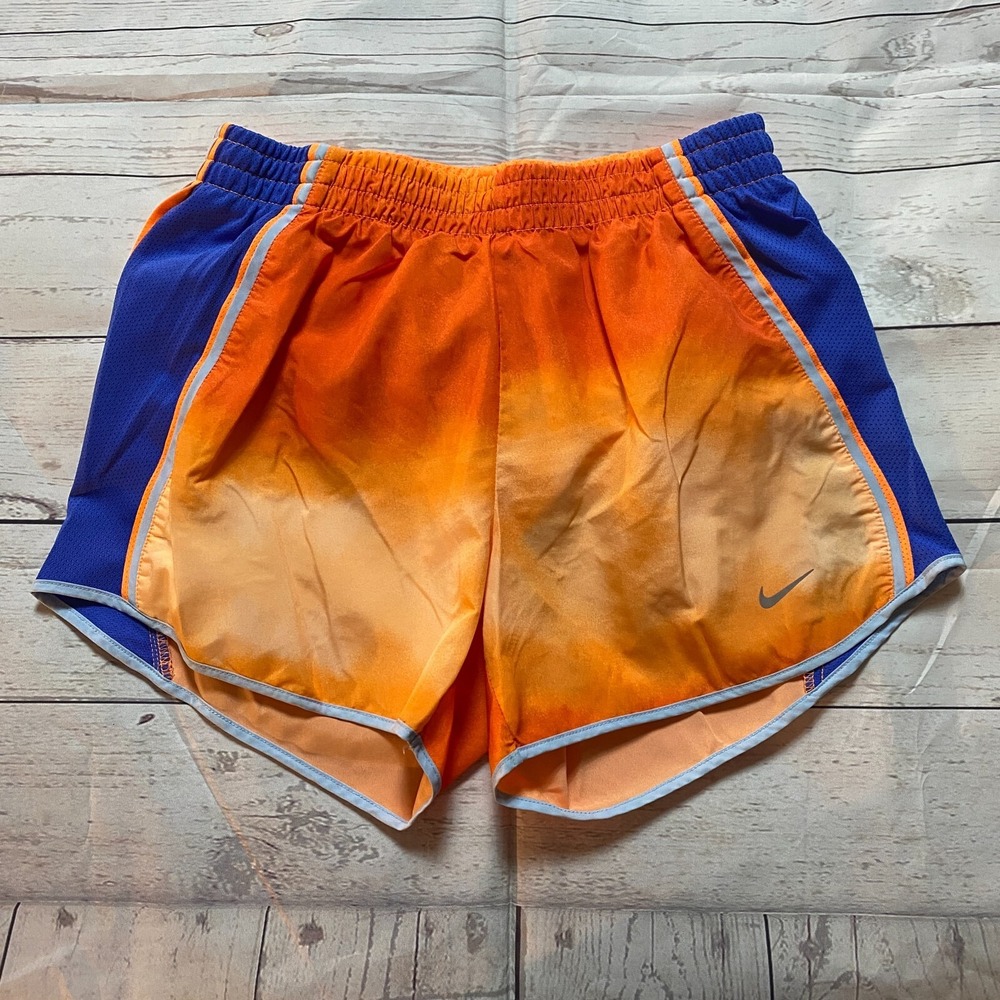 Nike Dri Fit Dry Running Gym Workout‎ Shorts w/ Liner Orange Women's Size XS